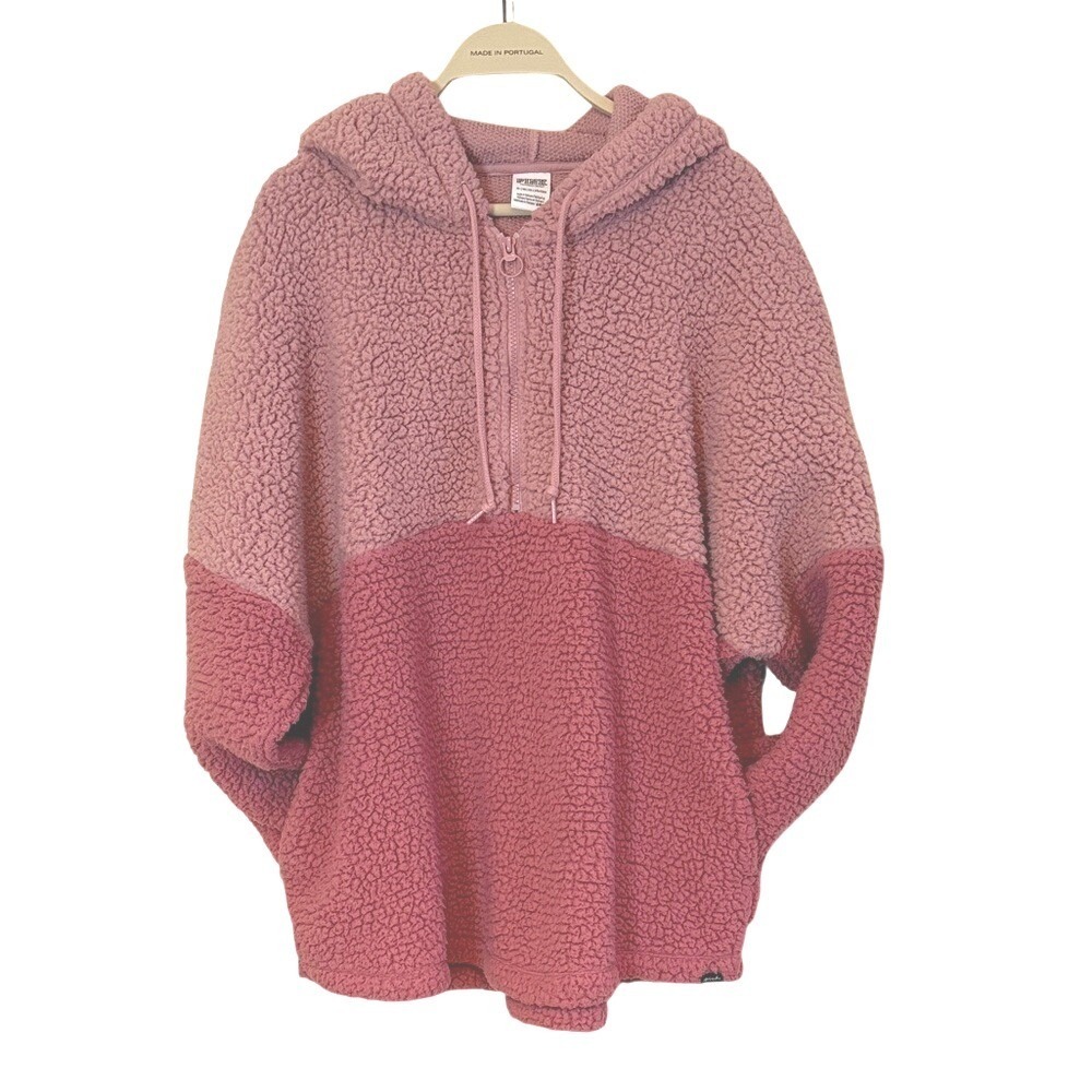 PINK‎ Victoria's Secret Textured Sherpa Pullover Sz XL